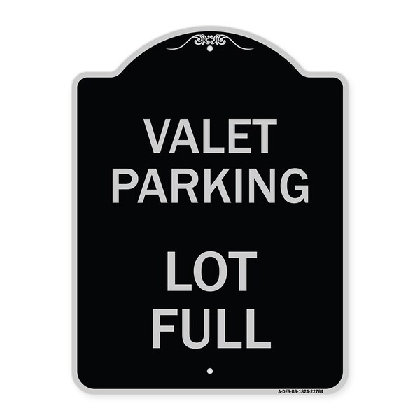 Signmission Valet Parking Lot Full Heavy-Gauge Aluminum Architectural Sign, 24" x 18", BS-1824-22764 A-DES-BS-1824-22764 - main